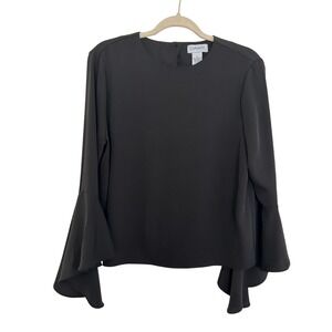 Carmen Black Bell Sleeve Blouse